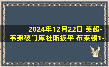 2024年12月22日 英超-韦弗破门库杜斯扳平 布莱顿1-1西汉姆联赛5轮不胜